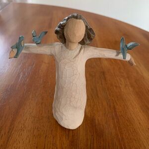 Willow Tree Happiness Angel with Blue Birds 2004